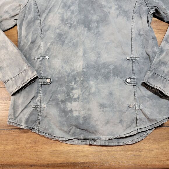 Focus U.S.A. Jeans Inc. Full Metal Snap LS Dark Grey Shirt - Size Large - Picture 8 of 11